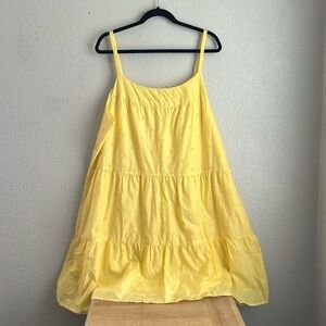 Yellow midi dress